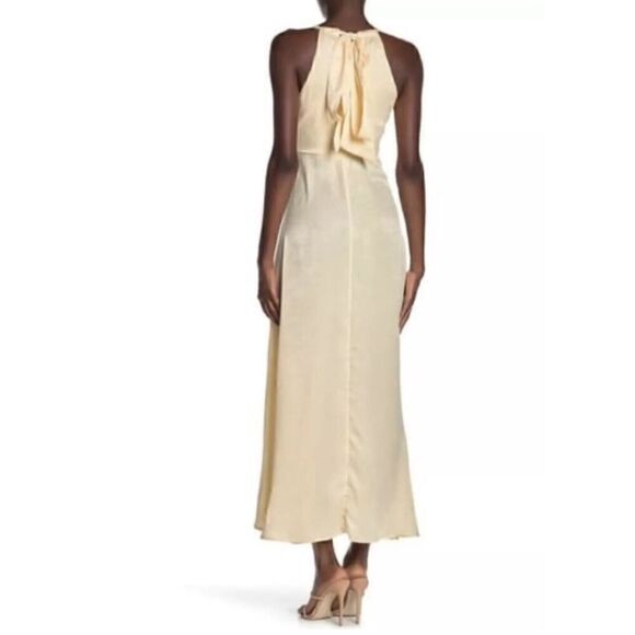 Free People NWT Olivia Champagne Midi Dress - Picture 2 of 8